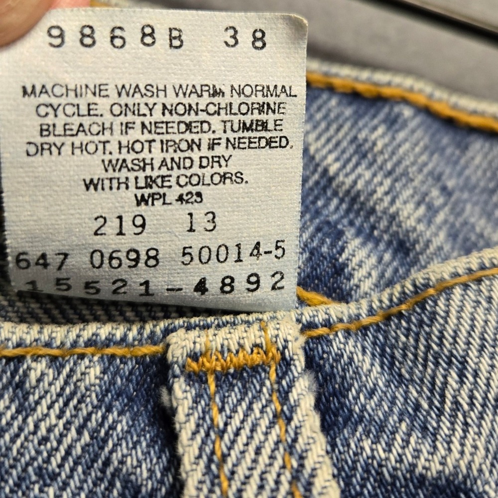 Levi's 512 Slim Fit Straight Leg Vintage 90s Jeans 12 Reg S Blue High Waisted - Picture 8 of 13